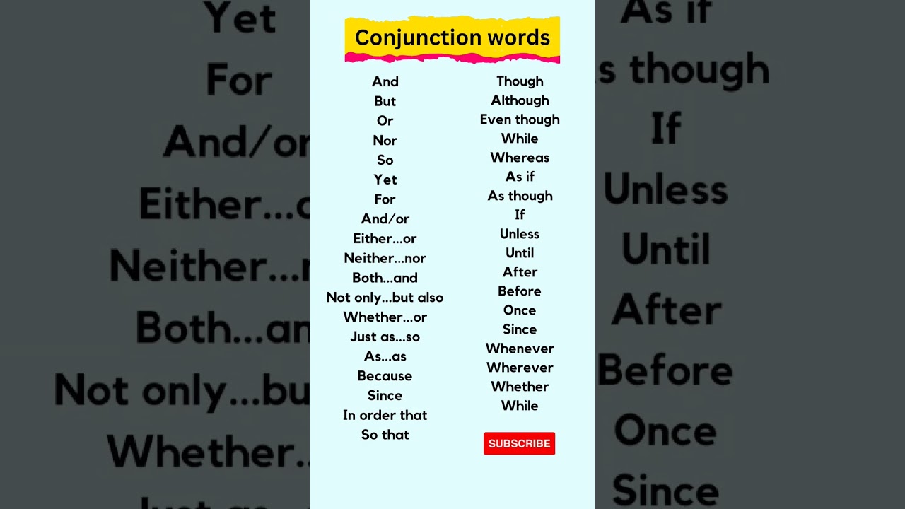 Conjunction Words 