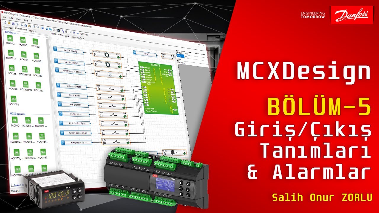 Danfoss MCXDesign: Kısa Eğitim 5 - Giriş/Çıkış Tanımları ve Alarmlar