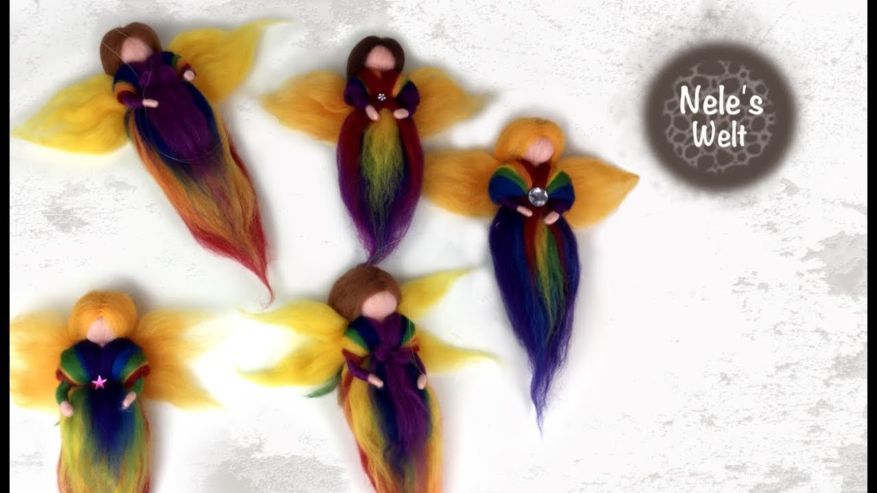 Fee filzen, Regenbogenfee filzen, DIY by Nele
