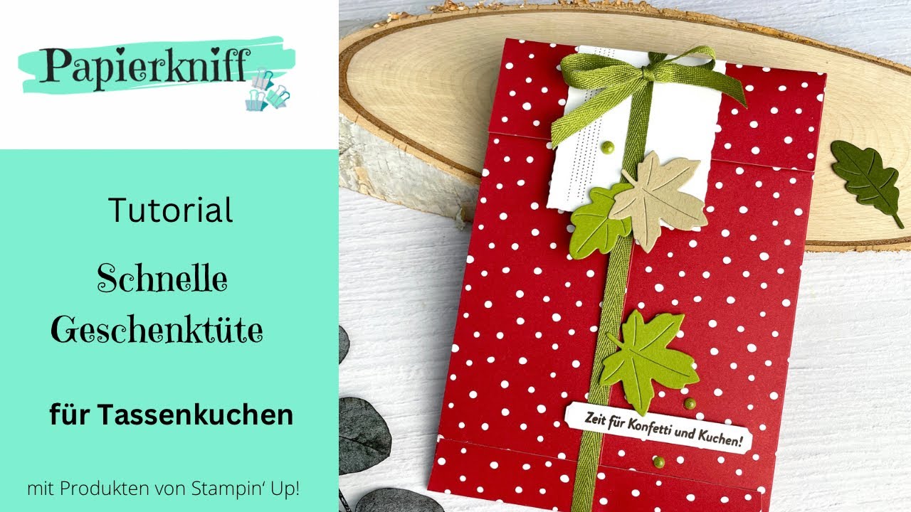 🍁Tutorial 🍁schnelle Geschenktüte für zB Tassenkuchen