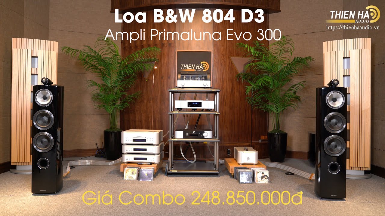 [Khuyến Mại Đặc Biệt] Combo Loa B&W 804 D3 Tặng Ngay Ampli Primaluna Evo 300 - Giá Ưu Đãi 248tr850