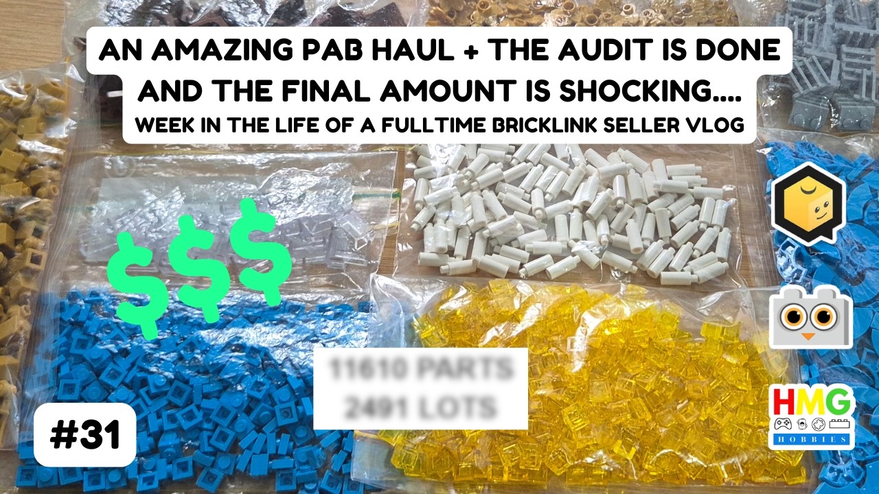 AN AMAZING PAB HAUL + THE AUDIT IS DONE AND THE FINAL AMOUNT IS SHOCKING.. Bricklink Seller Vlog #31