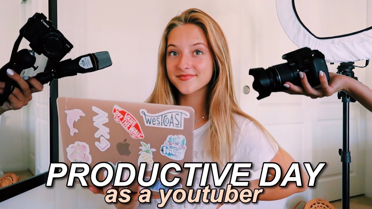 productive day in my life as a youtuber // batching content & more