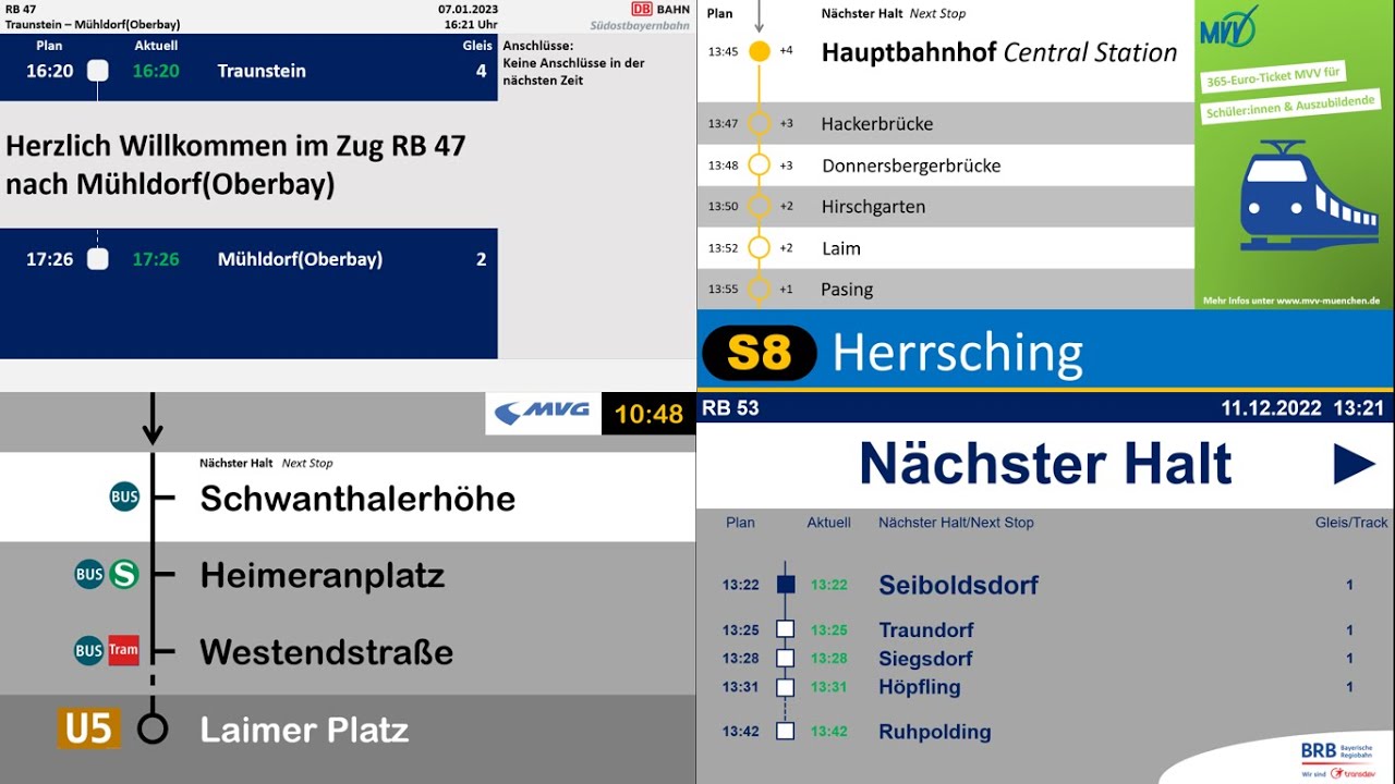 Ansagen Mix #7 mit SOB, S-Bahn München, MVG, BRB