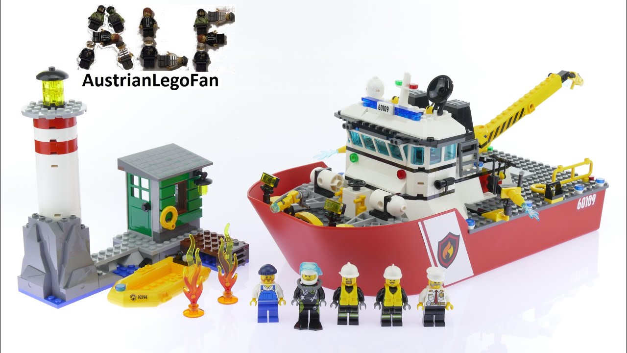 Lego City 60109 Fire Boat - Lego Speed Build Review