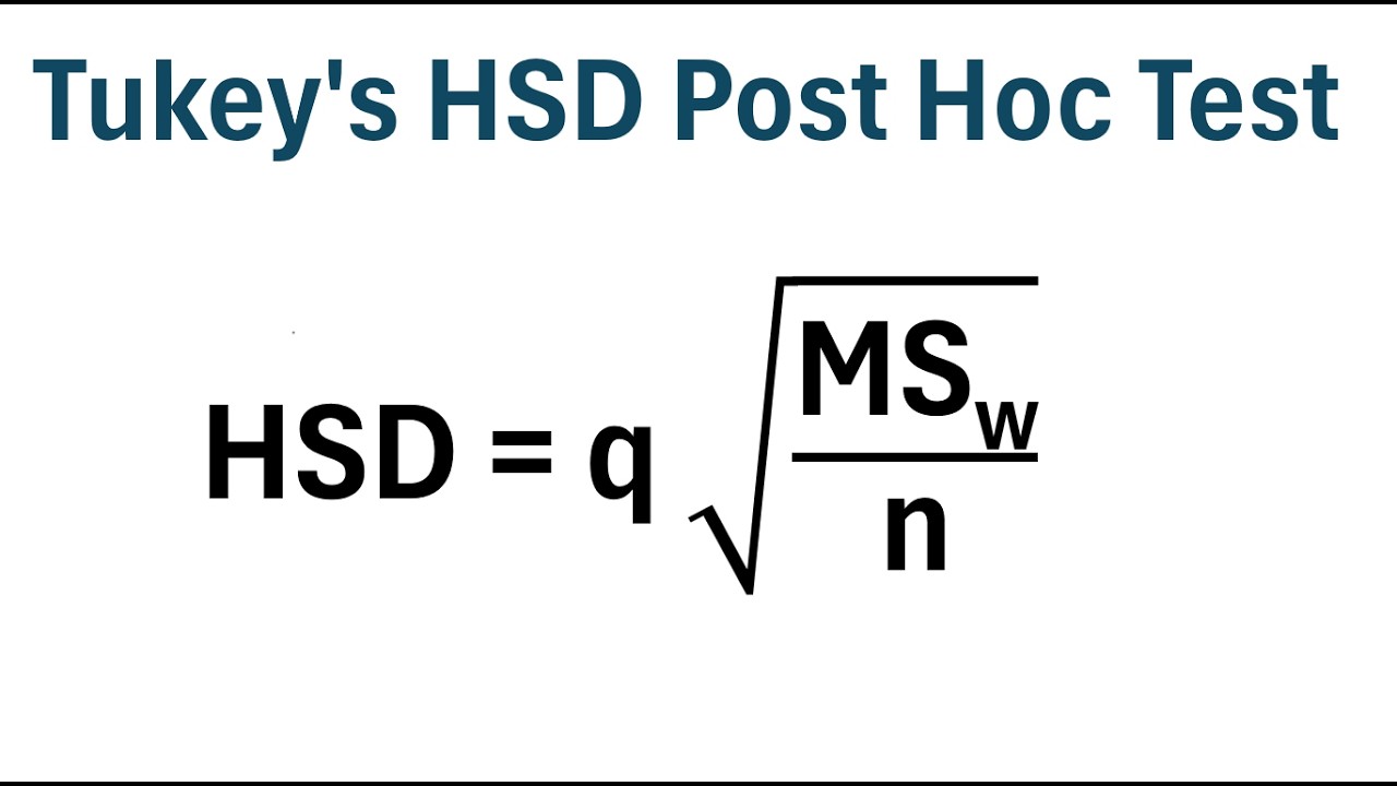 Как провести апостериорный тест Тьюки (HSD).