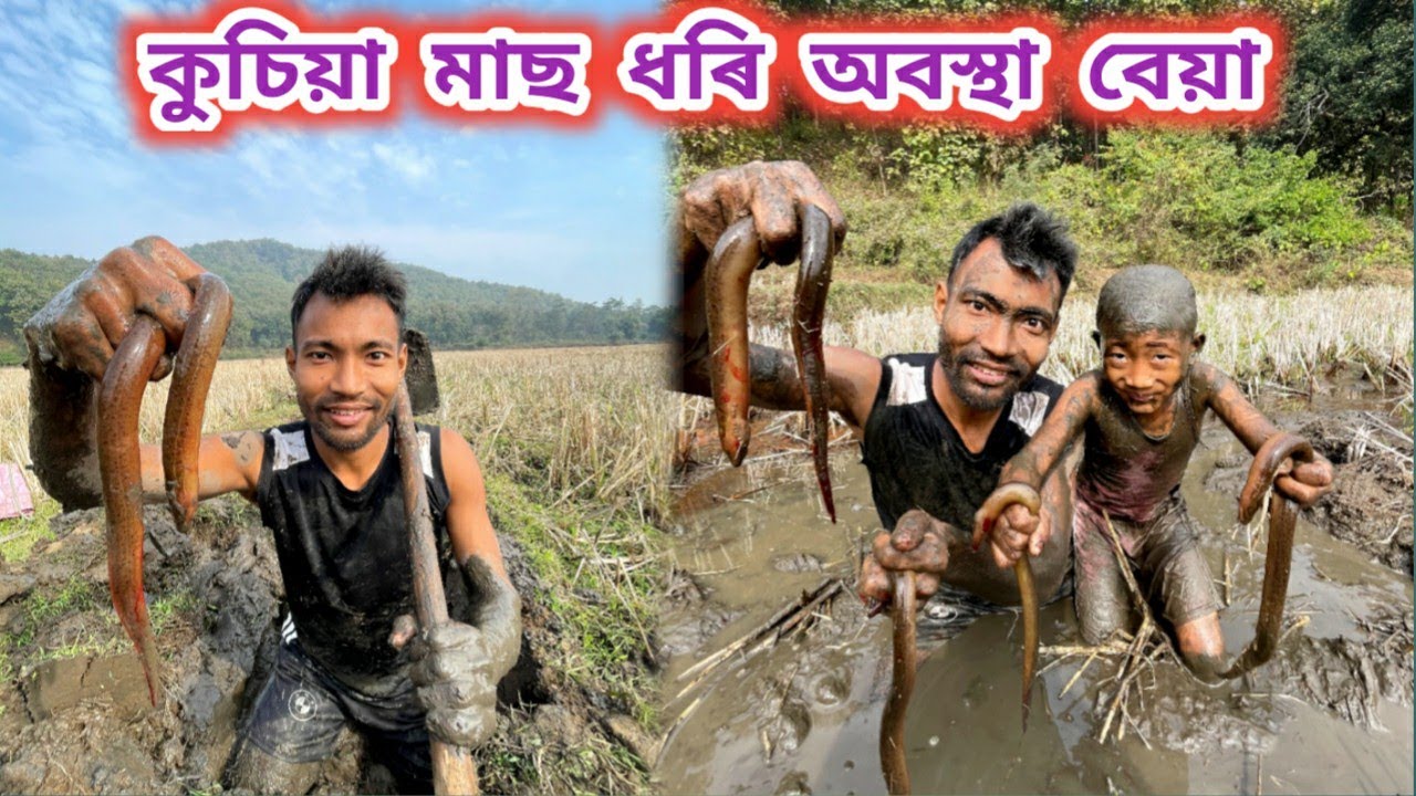 কুচিয়া মাছ ধৰি অবস্থা বেয়া 😲