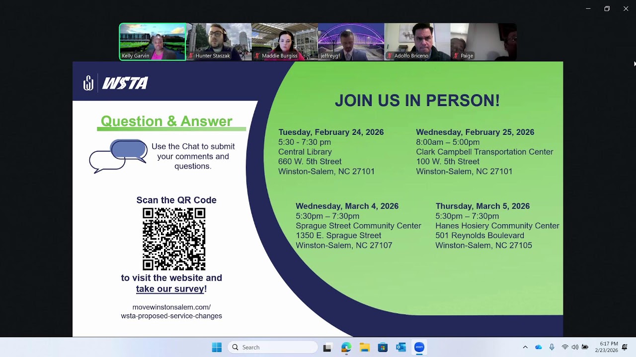 WSTA Proposed Service Changes February 23 2026