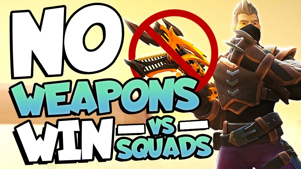 NO WEAPONS WIN vs SQUADS in Realm Royale