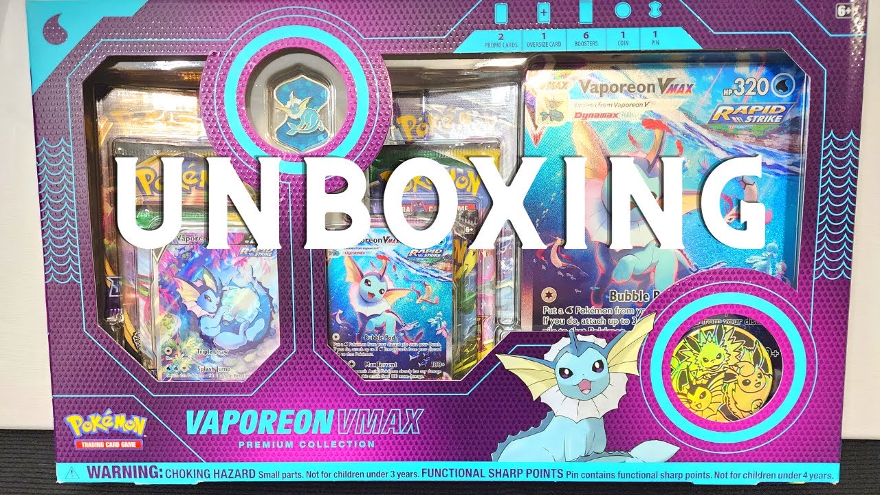 Pokémon Vaporeon VMAX Premium Collection Unboxing! - Pokémon TCG