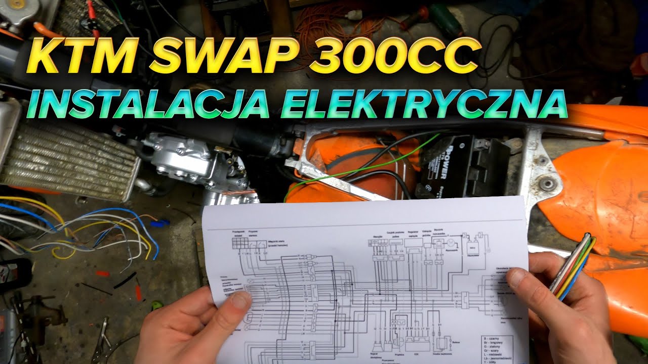 KTM swap 300cc #4 instalacja elektryczna / odpalenie silnika