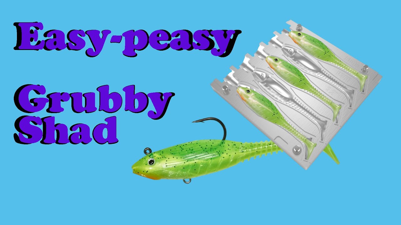 How to Make Soft Plastic Fishing Lures Swimbait Grubby Shad DIYBait Molds for Trout from BUGMOLDS
