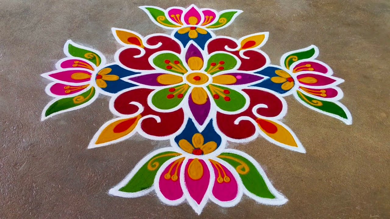 Simple rangoli design ❤️🤗❤️