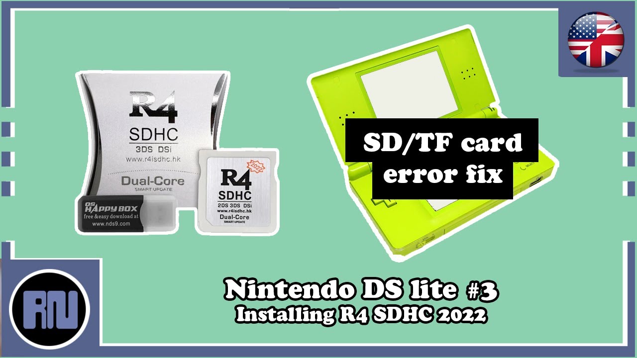 Nintendo DS Lite #3 &mdash; Установка R4 SDHC 2022 (исправление ошибки карты SD/TF)