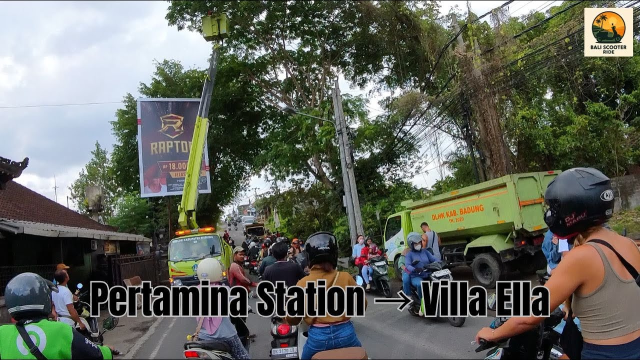 Bali Scooter Ride | Pertamina Station to Villa Ella (Buduk POV, morning, 11:15 am, 11 October 2025)