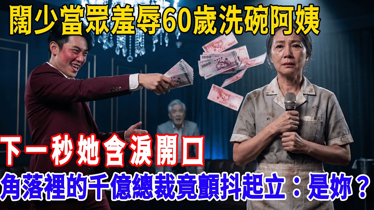 富二代把錢砸在女服務生臉上，沒想到她一首台語歌唱哭全場，連董事長都忍不住紅了眼眶！#故事頻道 #故事分享  #情感  #情感故事 #幸福人生