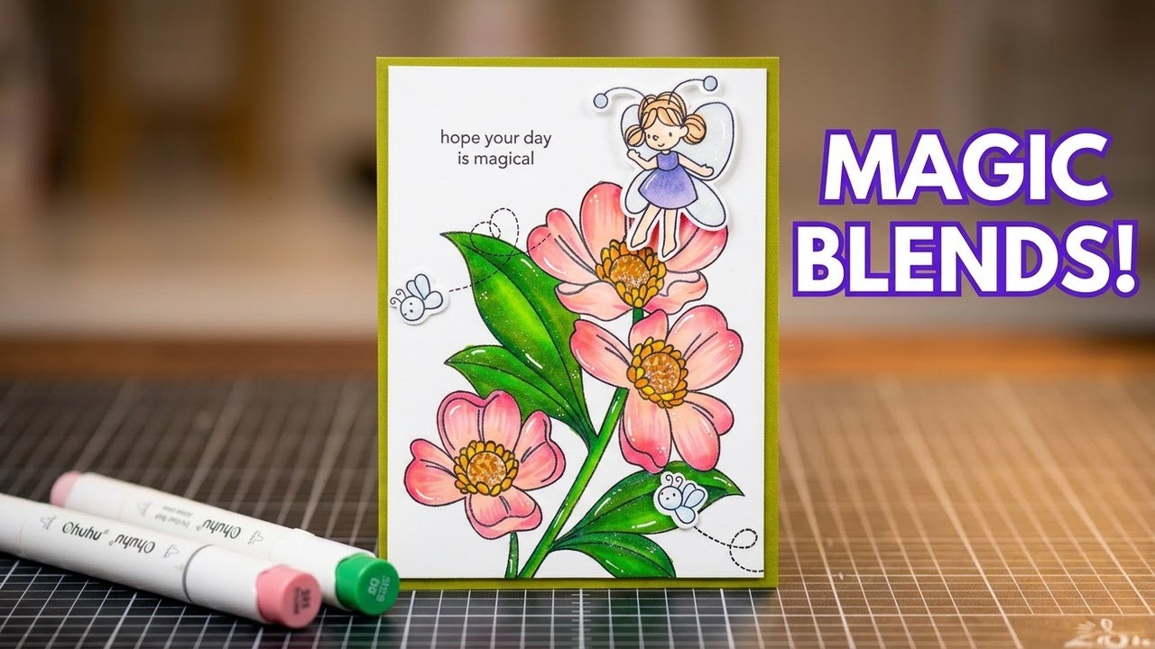 Wait... Alcohol Marker Blending is THIS Easy? | Magical Fairy Card Tutorial