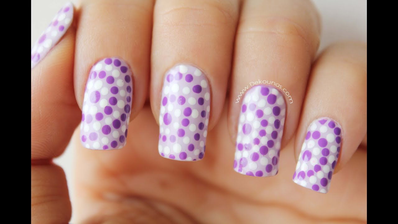 Decoración de uñas lunares - Easy dots nail art