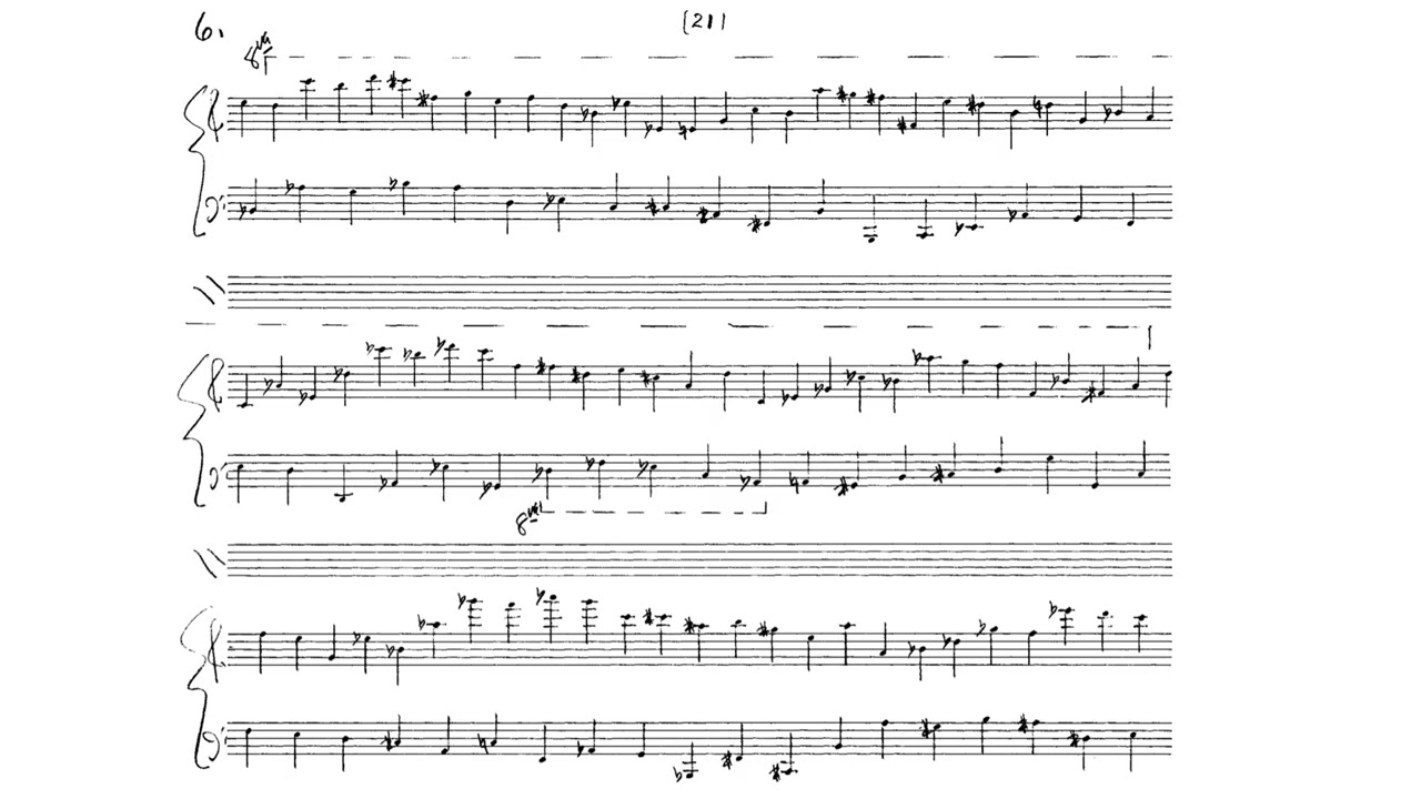 Conlon Nancarrow - Study no. 21 [w/score]