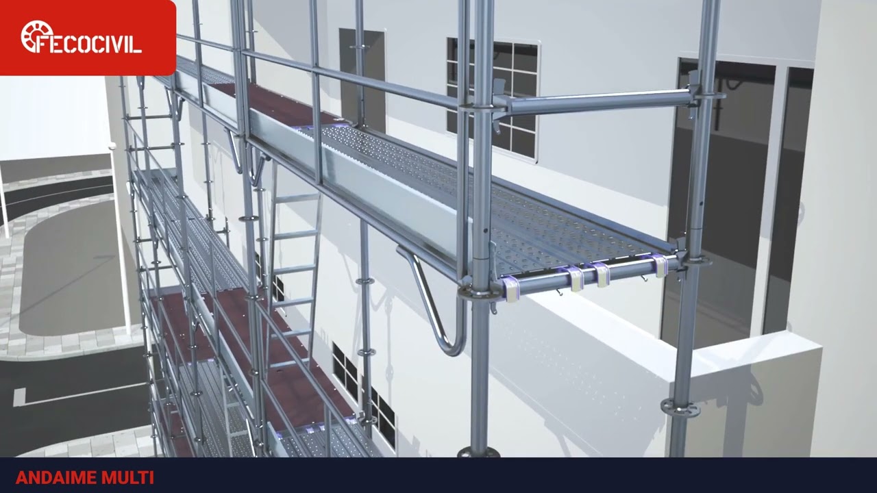Montaje de Andamios Multidireccional Exoandamiajes FECOCIVIL