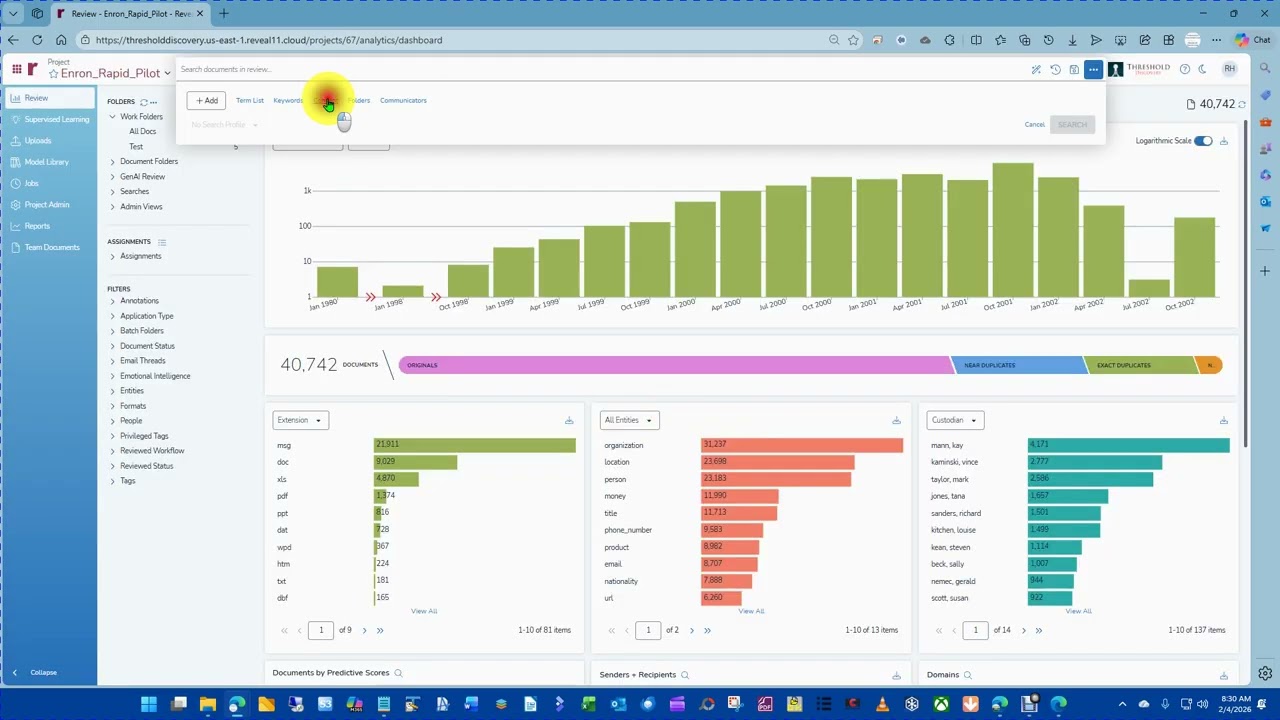 Reveal Searching and Saving Searches 01