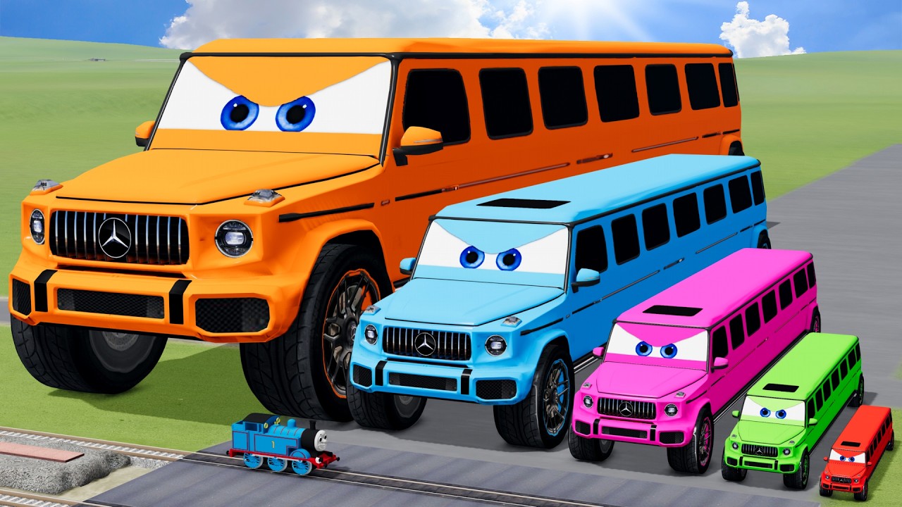 Big & Small Colors Long Vizor VS Trains Thomas | BeamNG.drive