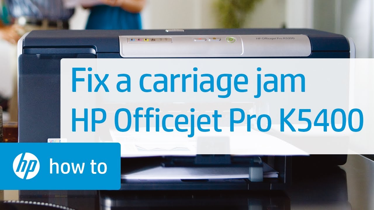 Fixing a Carriage Jam | HP Officejet Pro K5400 Printer | HP