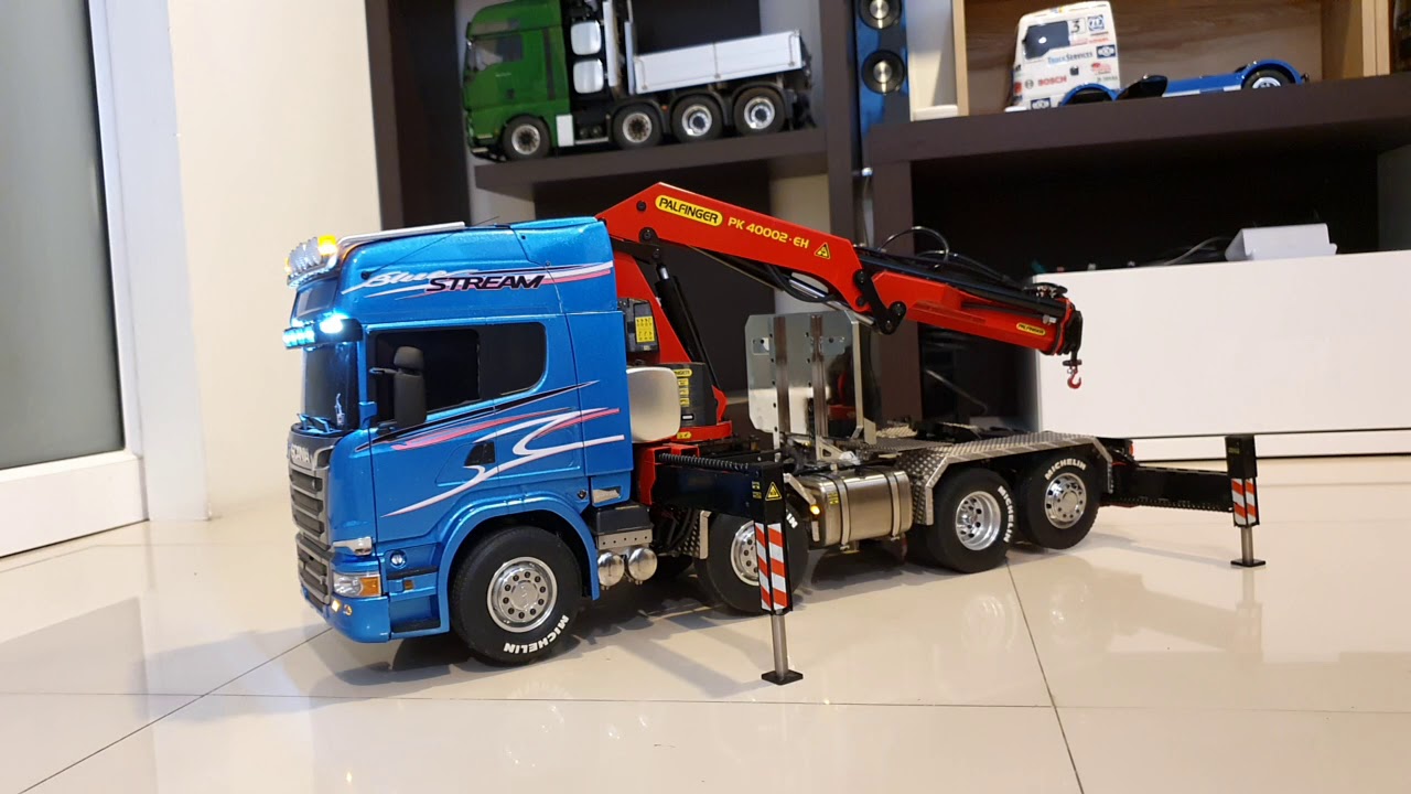 rc truck 1/14 SCANIA Crane PALFINGER warm up RC Truck THAILAND