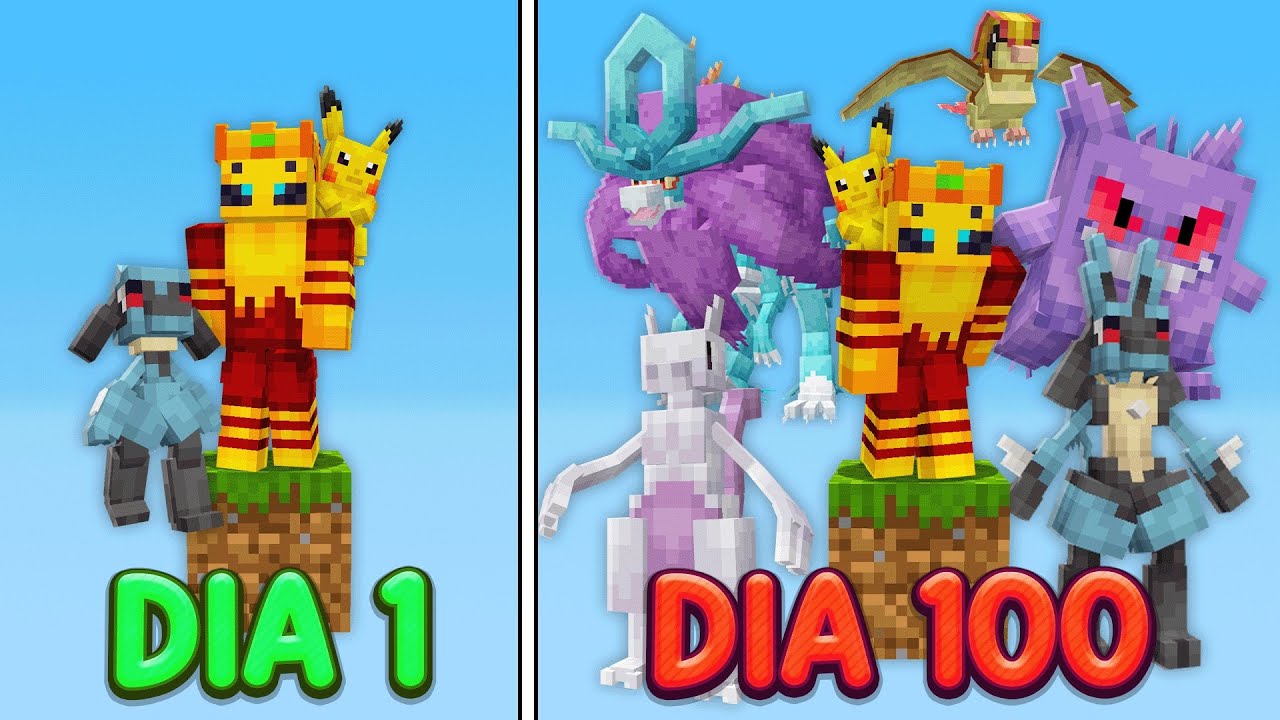 SOBREVIVI 100 DIAS NO NOVO MOD DE POKEMON COBBLEMON O FILME