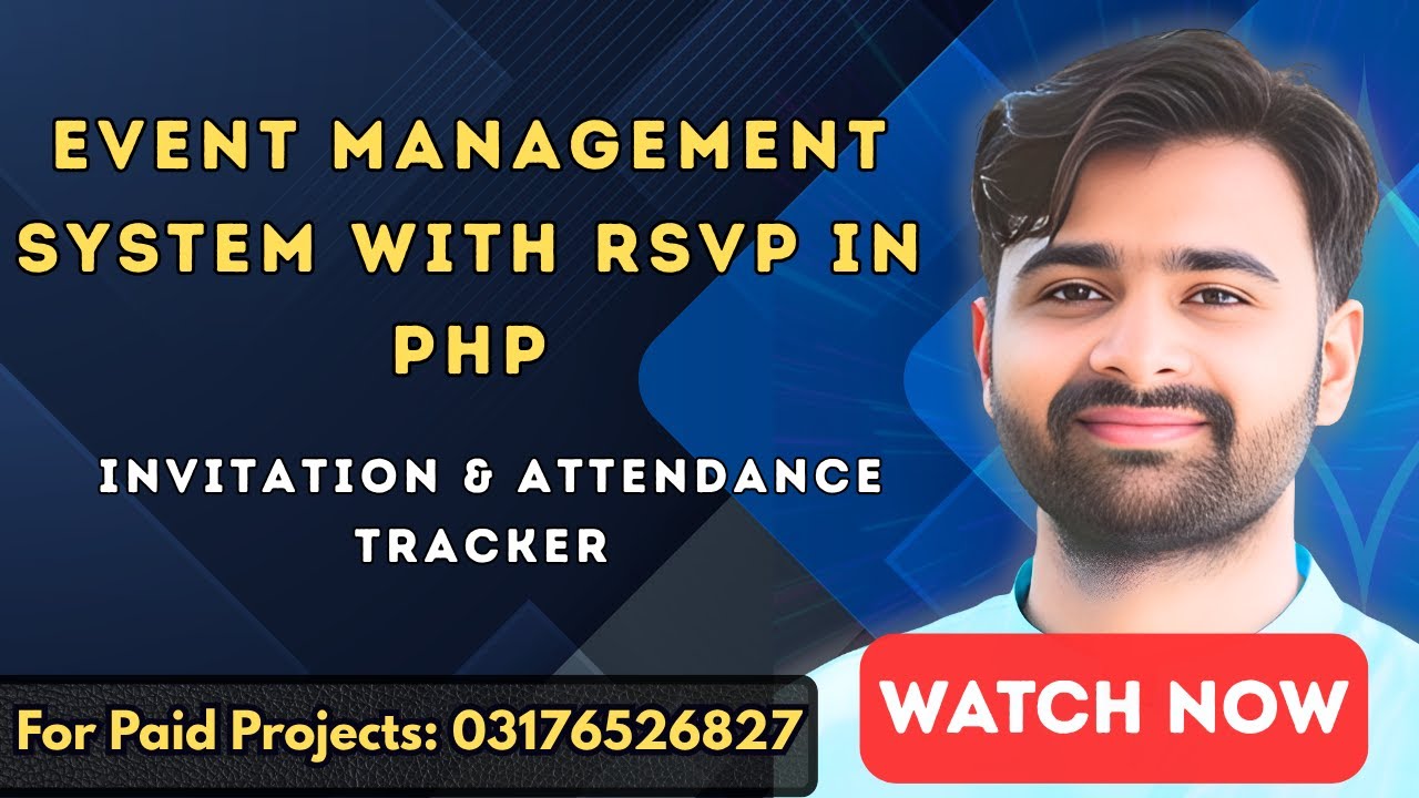 Event Management System with RSVP in PHP | Invitation & Attendance Tracker |CS619 Final Year Project