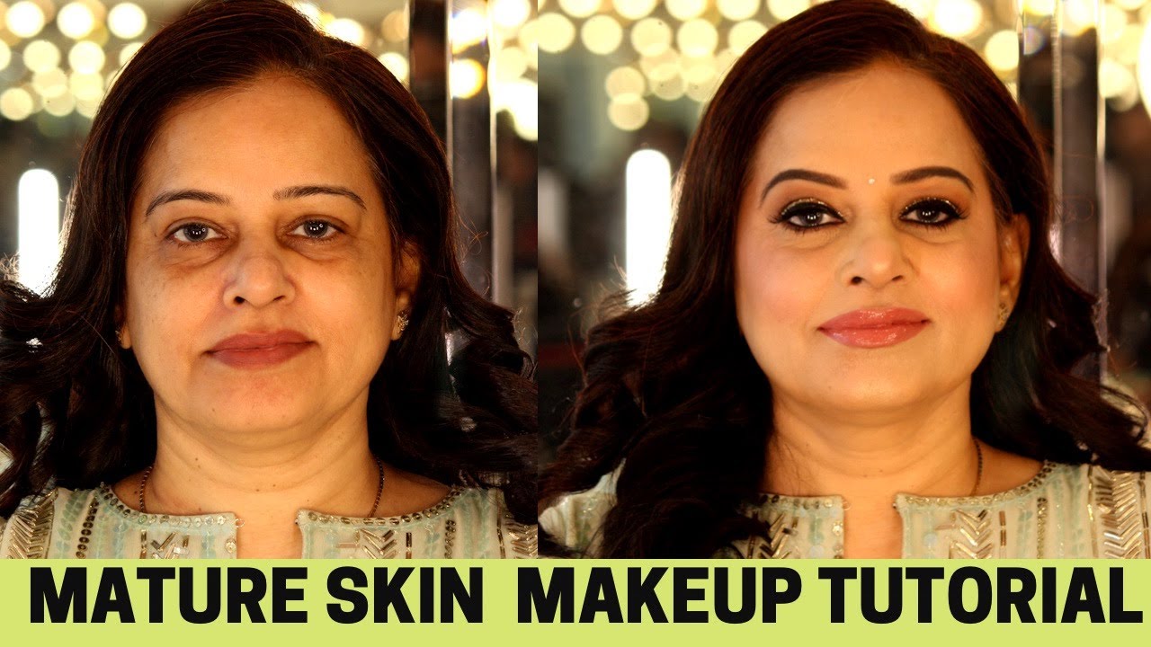 Mature skin Makeup Tutorial | Makeup explained in Simple steps| MATURE SKIN MAKEUP|Products revealed