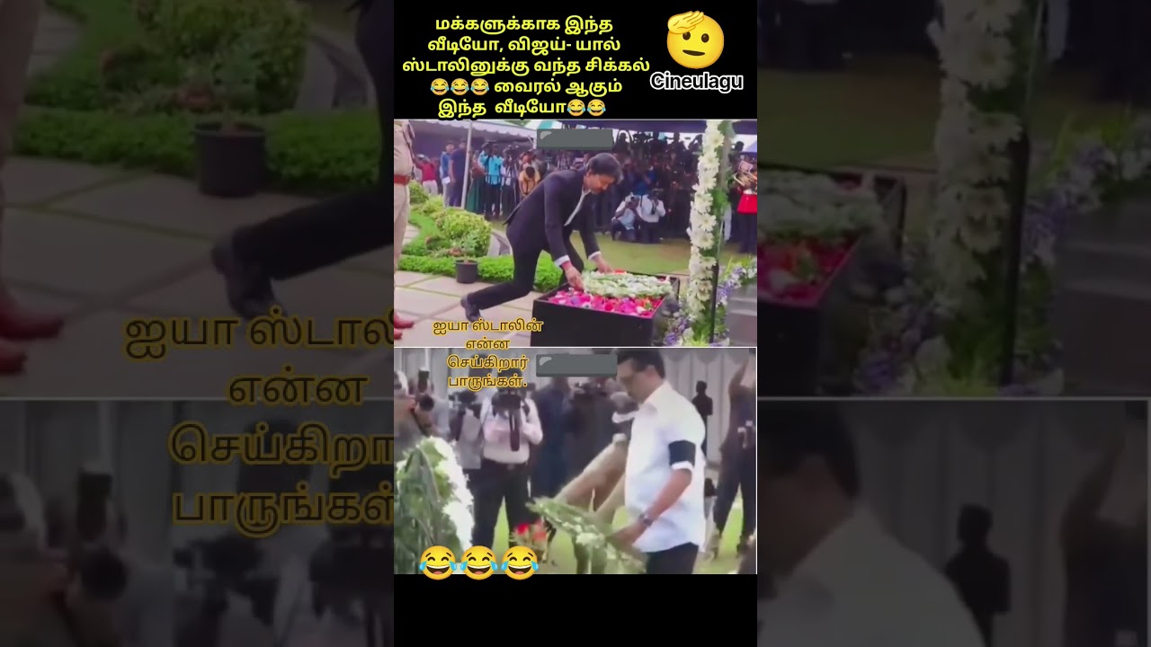 Stalin And CM Vijay Same Place Different Moment 🫡🫡#trending #trendingshorts #tvkvijay #vijay