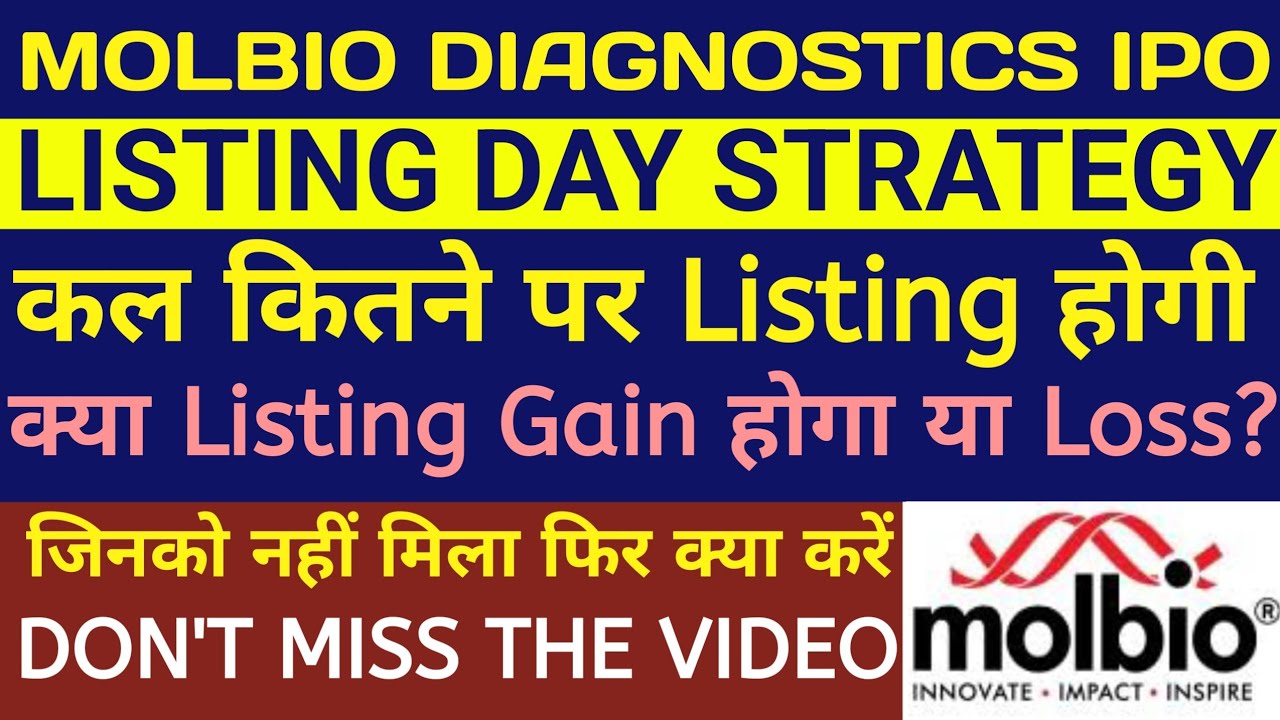 Molbio Diagnostics IPO Listing Strategy🔴Molbio Diagnostics IPO🔴Molbio Diagnostics IPO Gmp🔴Molbio IPO