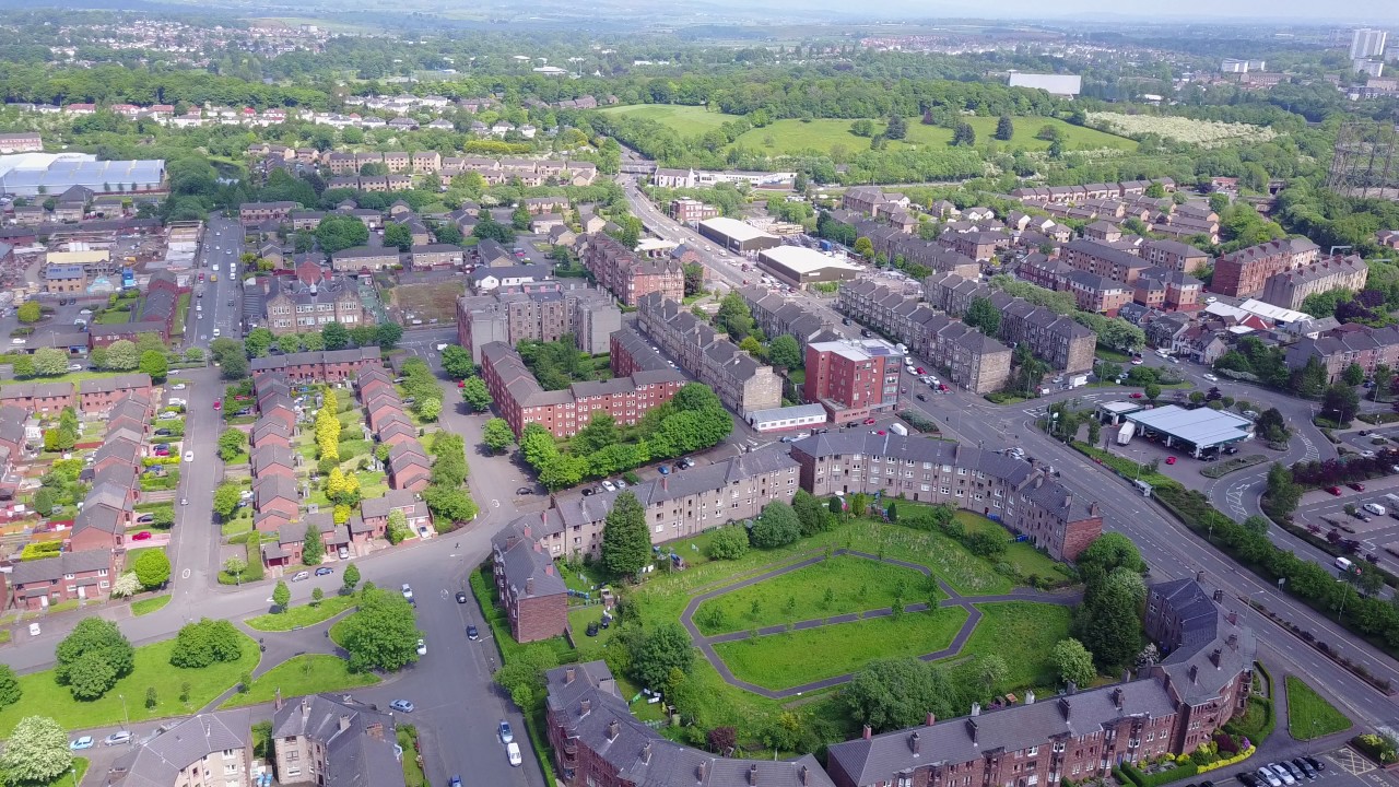 Glasgow West Drone Footage 4k Part1