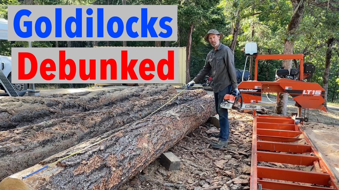 Story of the Sawmill & The 3 Logs Woodmizer LT15 Sawmill Milling Douglas Fir Timbers Beams Lumber