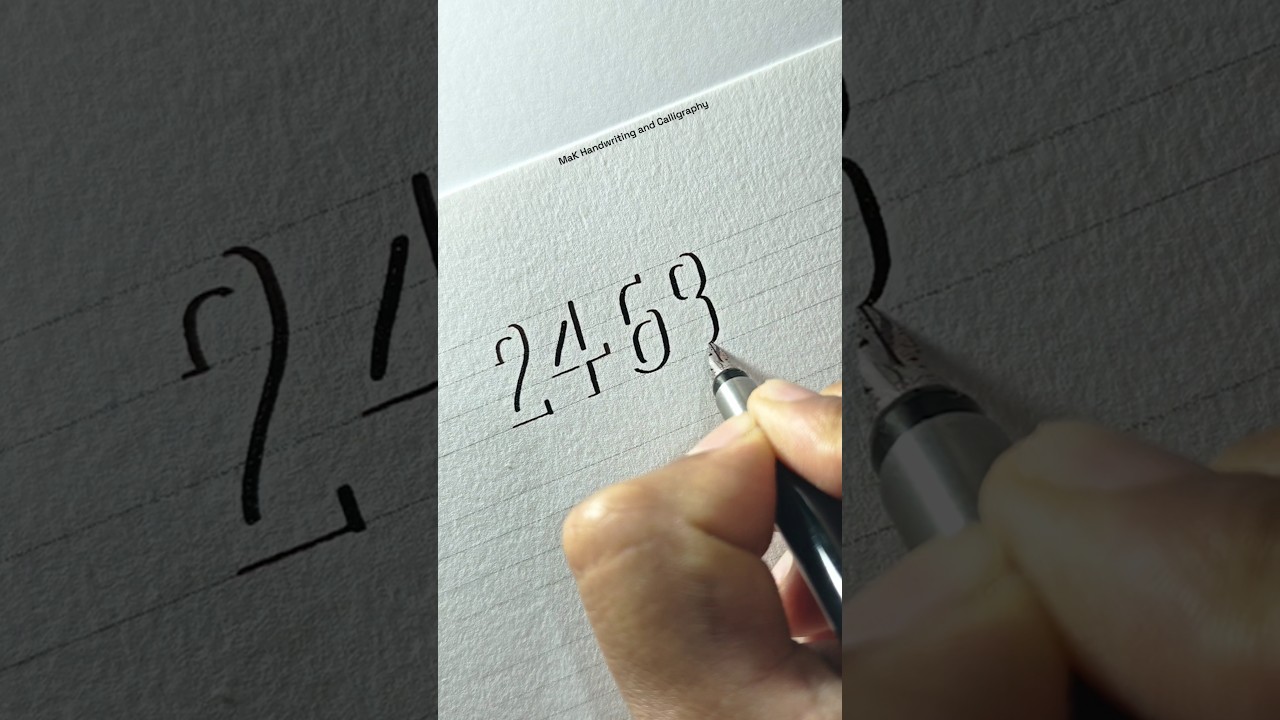 Even numbers in 3d shadow lettering | Amazing art of making 3d numbers #shorts #trending