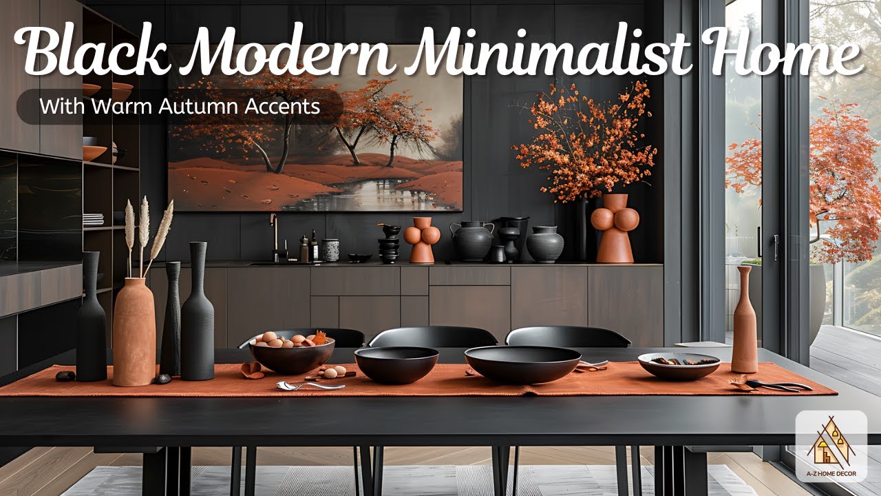 Discover How to Blend Black Minimalism with Autumn Warmth for a Cozy and Stylish Space