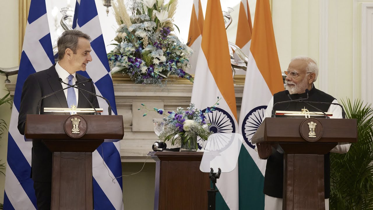 Δηλώσεις του Πρωθυπουργού Κυριάκου Μητσοτάκη με τον Πρωθυπουργό της Ινδίας Narendra Modi