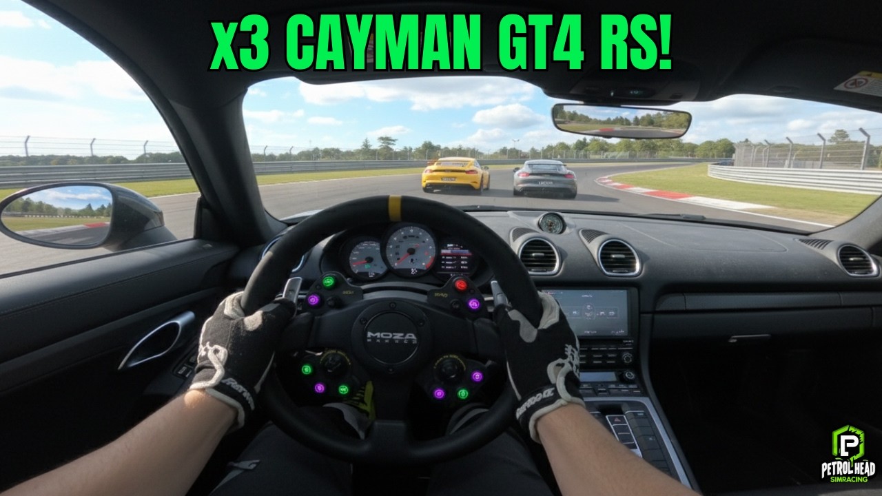 POV👀 x3 Porsche 718 CAYMAN GT4 vs Nürburgring Nordschleife! - Assetto Corsa EVO!