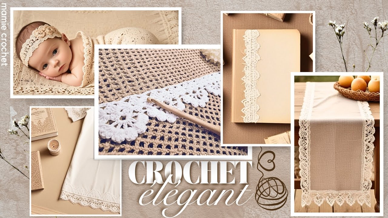 🤩 MAGNIFIQUE DENTELLE AU CROCHET POUR AGREMENTER VOS OUVRAGES DE FACON FACILE 😍 @Mamie Crochet