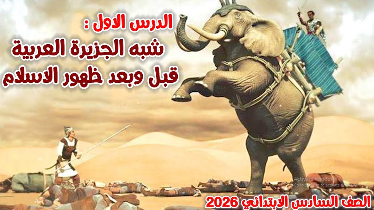 درس شبه الجزيره العربيه قبل وبعد ظهور الاسلام للصف السادس الابتدائي 2026