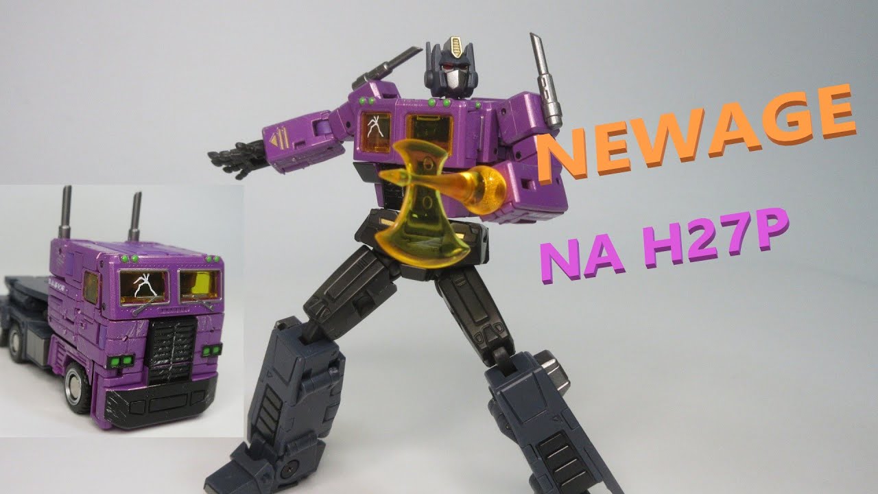 【TF非正規玩具レビュー】 小さいながらも超絶変形！　NEWAGE  NA H27P SLAUGHTER（aka Shattered Glass OPTIMUS PRIME）