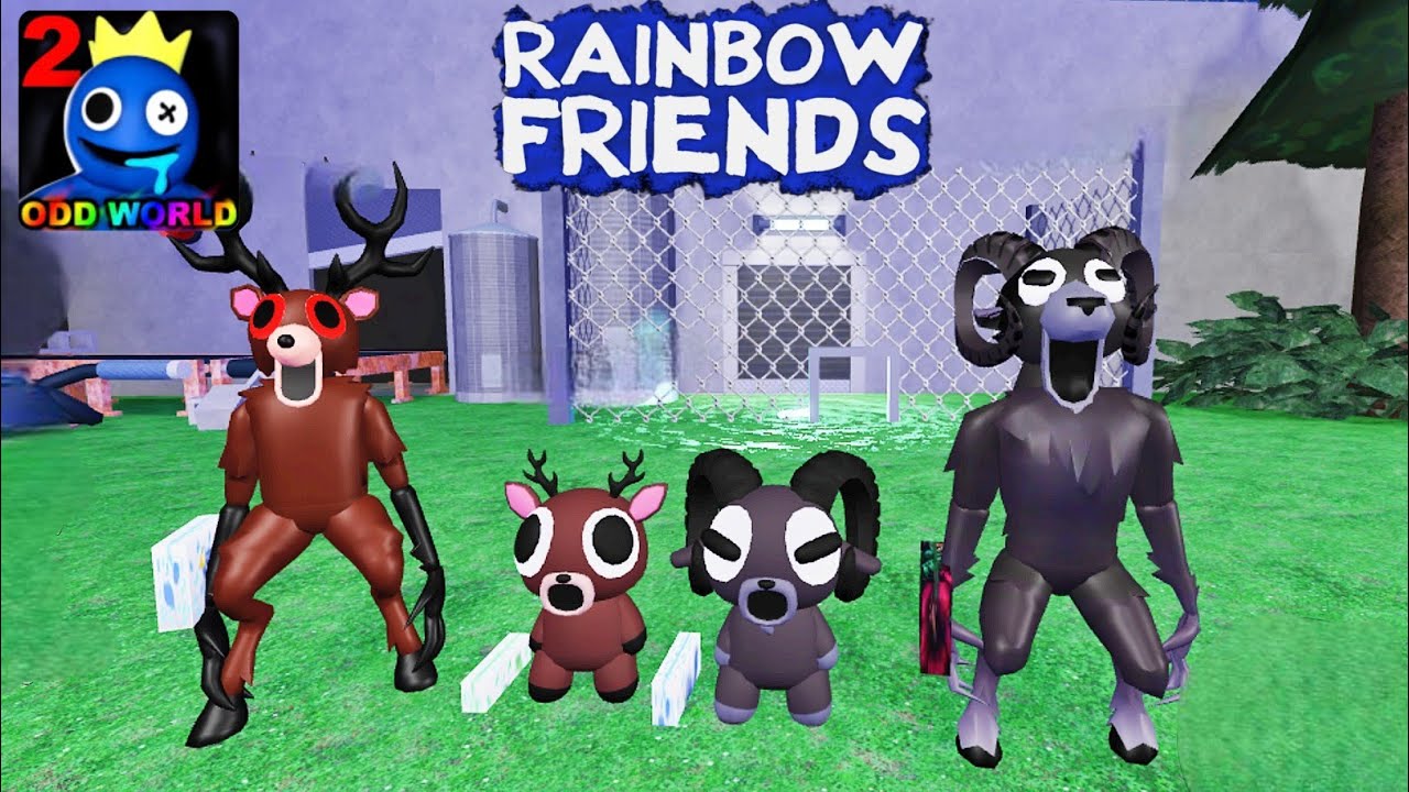 Playing As Baby Deer Ram Vs Normal Deer Ram In Rainbow Friends 2 Full Gameplay