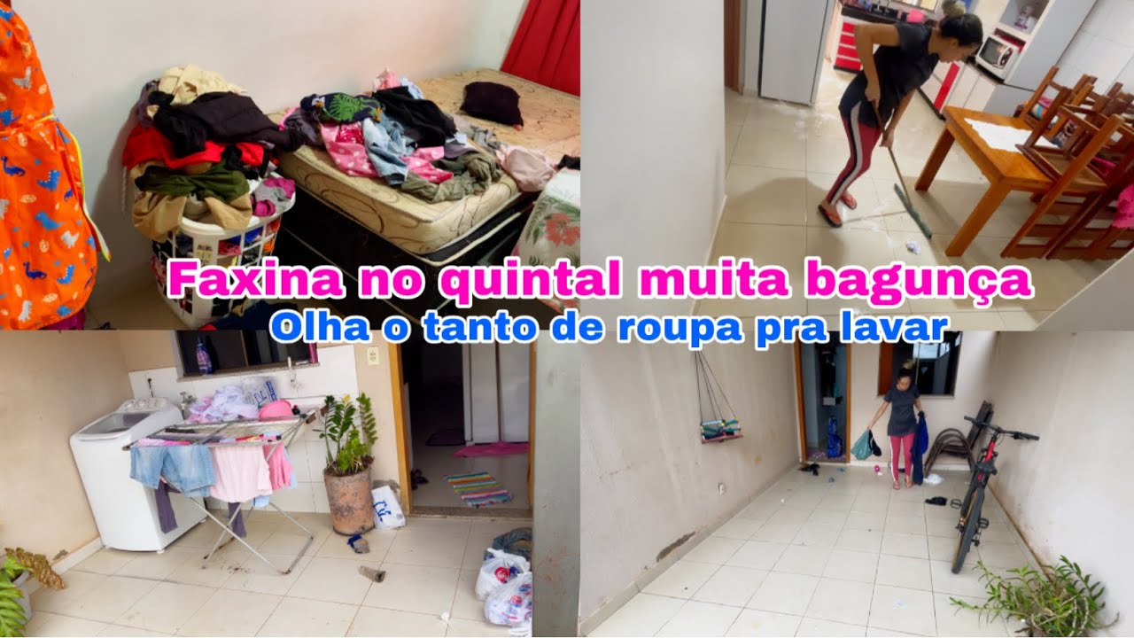 FAXINA EM DIA DE MUITA CHUVA , OLHA O TRABALHO QUE DEU PRA LAVAR O QUINTAL 😰
