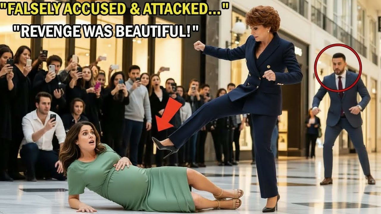 Rich Madam Beat and Humiliated a Pregnant Woman… Until Her Baby's Father Arrived and Took Action!＂