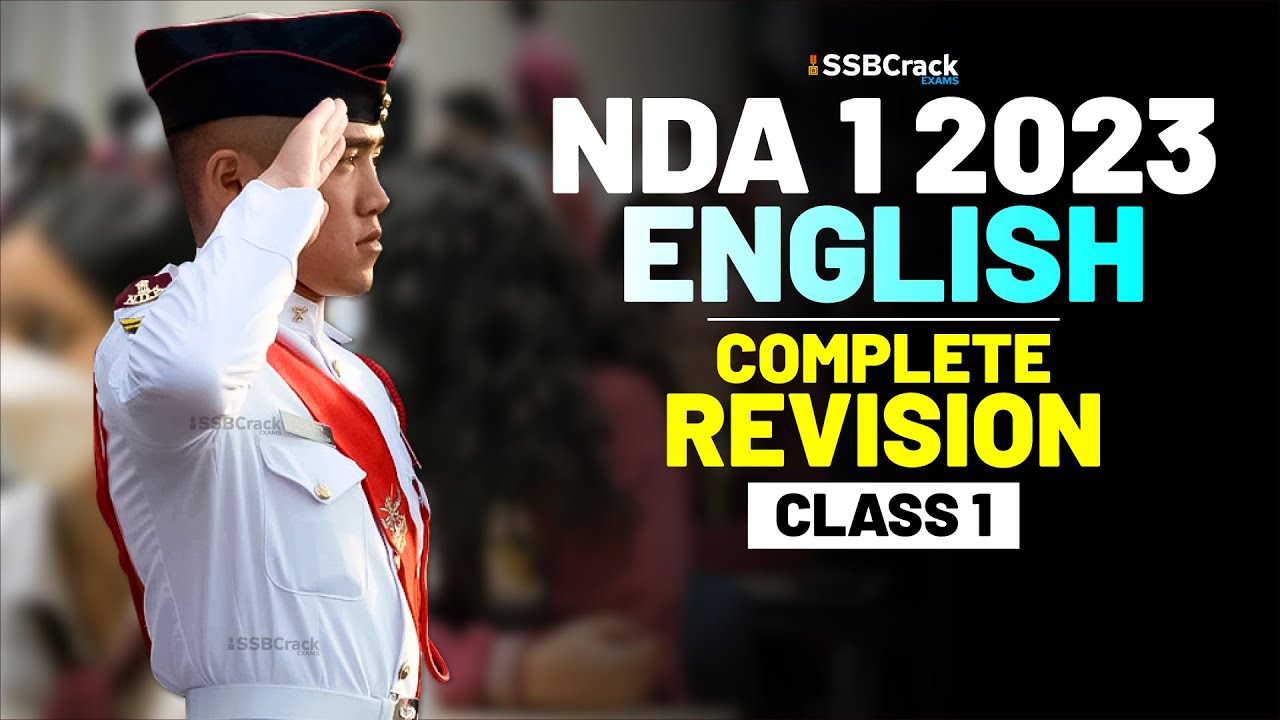 NDA 1 2023 Exam English 100 Days Crash Course - Complete Revision - Class 1