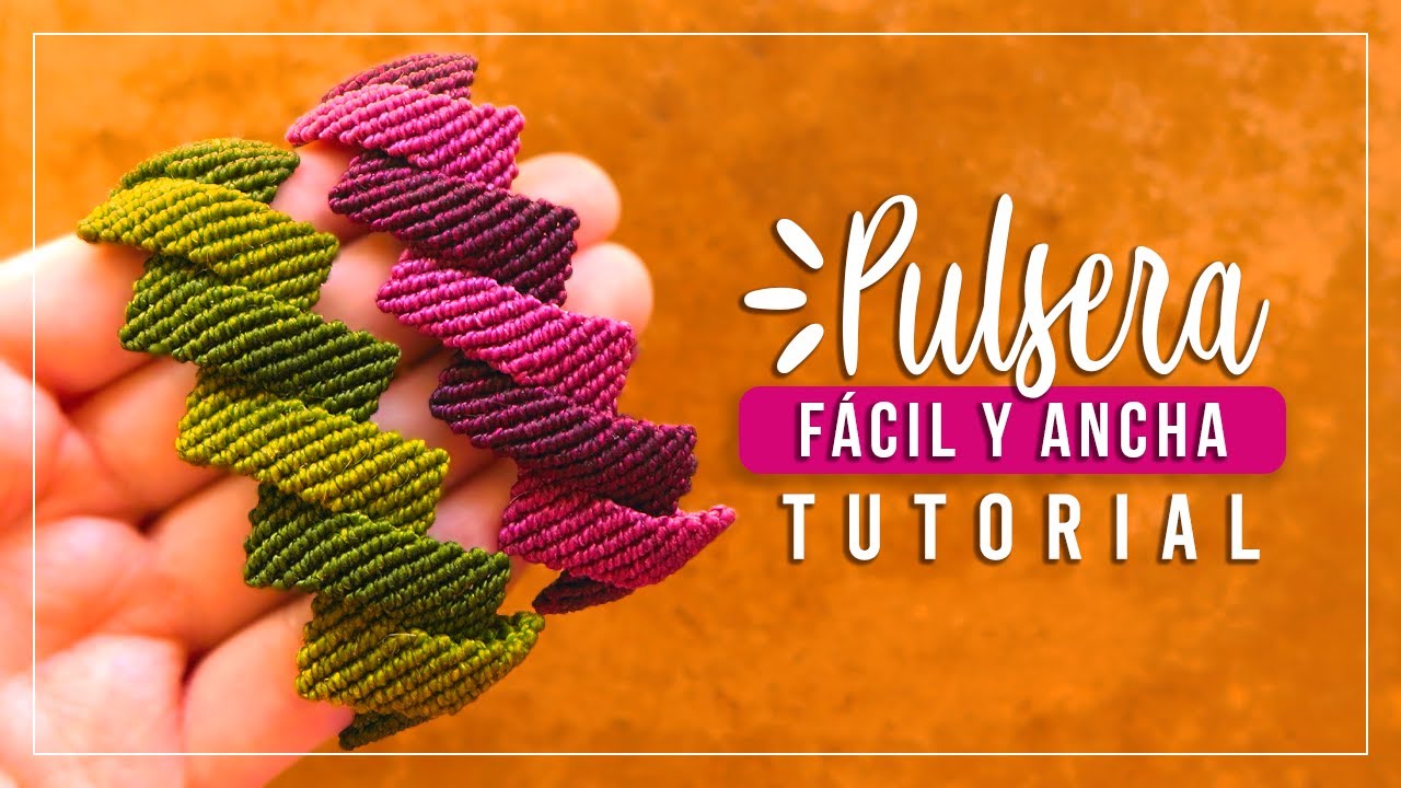 Cómo hacer pulsera de hilo fácil y ancha #14✨ Paso a Paso | DIY Macrame Friendship Bracelet