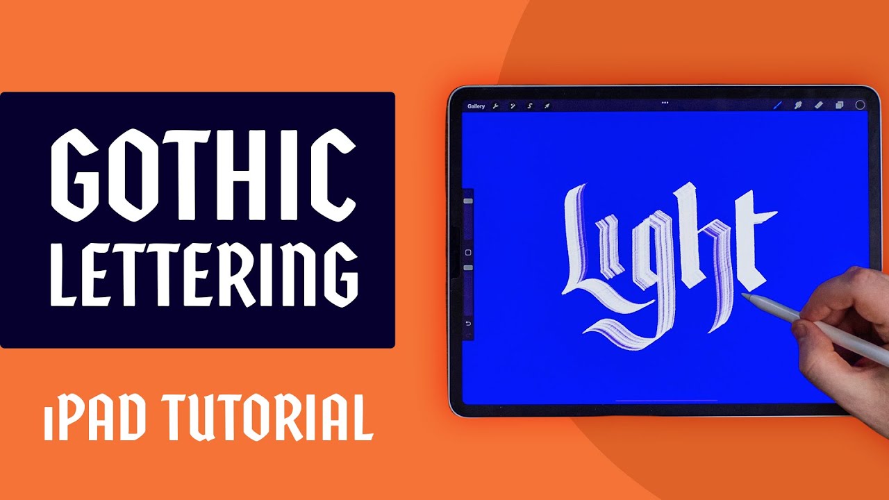 Gothic Calligraphy for Beginners - iPad Lettering Tutorial 🎃
