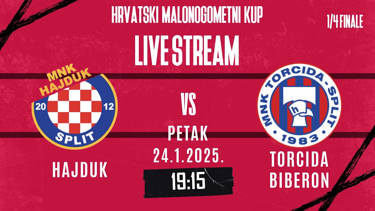 HRVATSKI MALONOGOMETNI KUP 1/4 finale | MNK Hajduk - MNK Torcida Biberon