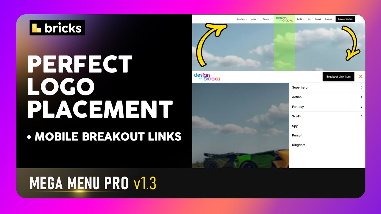 Perfect Logo Centering with Bricks Mega Menu Pro Template